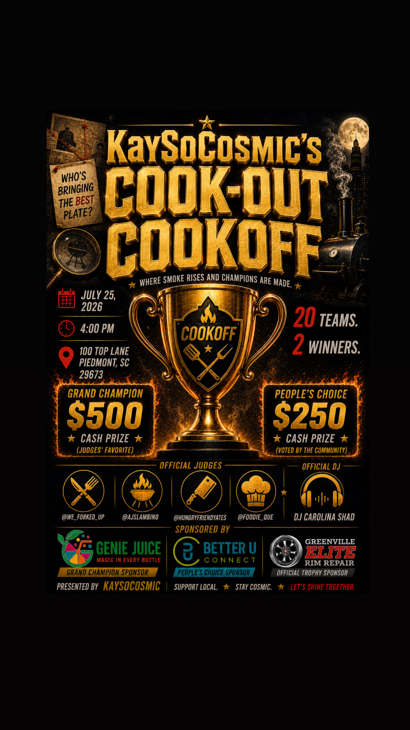 KaySoCosmic’s Cook-Out CookOff