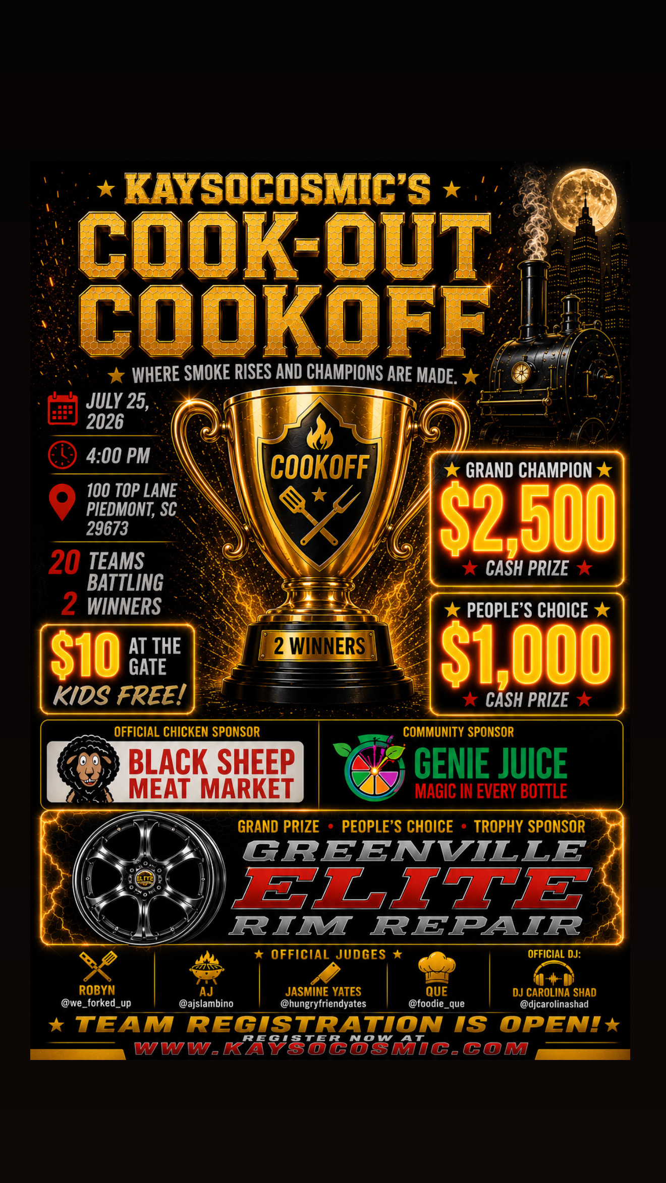 KaySoCosmic’s Cook-Out CookOff