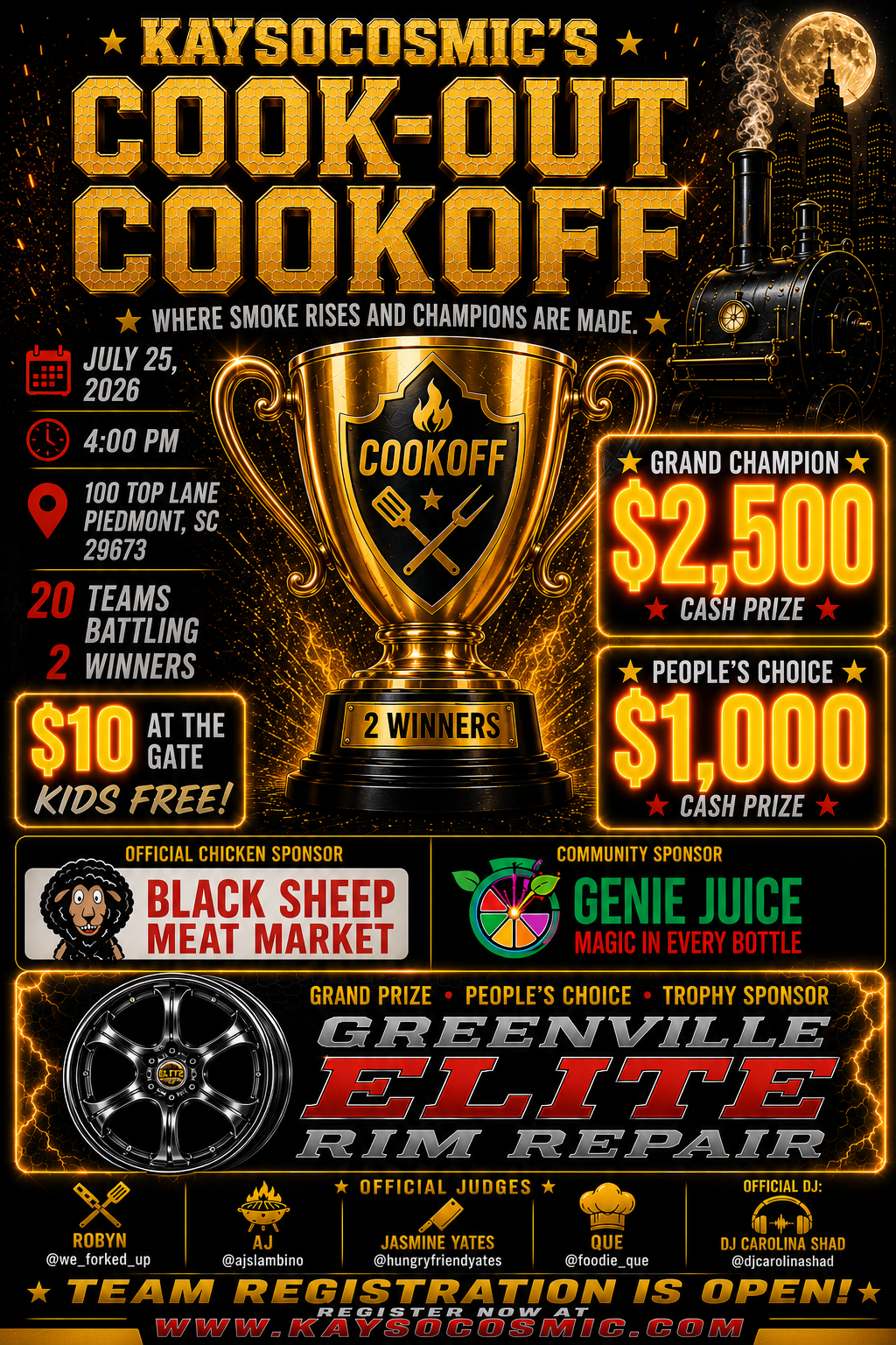 KaySoCosmic Cook-Out Cook Off